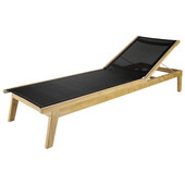 Black sunlounger Capri