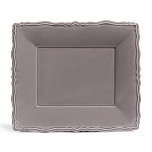 Assiette plate Marquise grise <br /> - Lot de 6