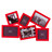 Relief red 6-photo frame