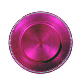 Assiette présentation Diamants roses <br /> - Lot de 6