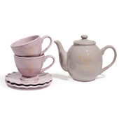 Coffret théière 2 tasses et soucoupes Merveille