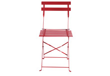 Lot de 2 chaises de jardin pliantes rouges