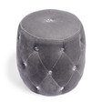 Pouf strass velours gris