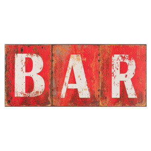 Bar metal plaque