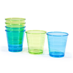 Box of 6 Coffee goblets blue/green