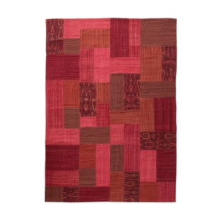 Tapijt Patchwork rood