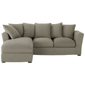 Eckschlafsofa 5-Sitzer (Ottomane links), hellgrau<br />Bruxelles