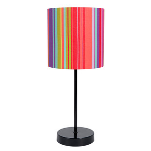 Tafellamp Summer Indische gestreepte stof