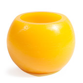 Bougie coupe jaune 15x12 <br /> - Lot de 2