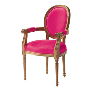 Fauteuil fuchsia  Louis
