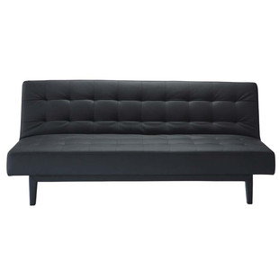 Divano nero a 3 posti
trasformabile<br />Studio