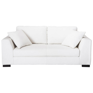 Canapé cuir 2/3 places convertible blanc