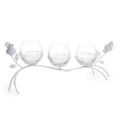 Birds candle jar triple candle holder
