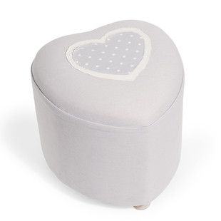 Pouf Cuore pois grigi