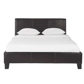 Lit 140 aspect cuir marron  Zen