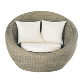 Fauteuil de jardin rond écru <br />Saint-Raphaël