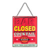 Plaque métal Cocktail