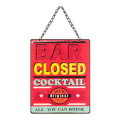 Plaque métal Cocktail