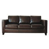 Canapé croûte de cuir 3 places fixe <br />Kennedy