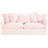 Sofa bed in Pale Pink washed linen, seats 3/4
