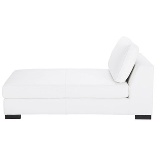 Sofá méridienne de cuero blanco<br />Terence