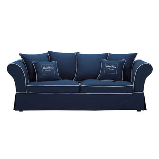 Divano 3/4 posti fisso blu <br />Sweet home