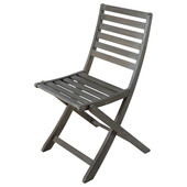 Sedia da giardino in legno grigio Saint-Malo