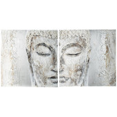 Toile Diptyque Silver Bouddha