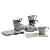 Coffret 6 tasses et soucoupes Lounge