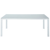 Table de jardin rectangulaire blanche L 200cm<br />Santorin