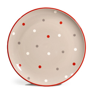 Plato llano nieve beis <br /> - Lote de 6