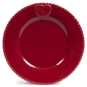 Assiette à dessert Lovely rouge <br /> - Lot de 6
