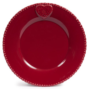 Assiette à dessert Lovely rouge <br /> - Lot de 6