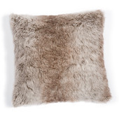 Coussin faux loup gris clair