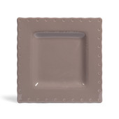 Assiette dessert Gastronome taupe <br /> - Lot de 6