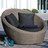 Fauteuil de jardin rond taupe<br />Palerme