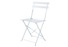 Lot de 2 chaises de jardin pliantes blanches