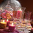 Candela in Bicchiere rosa <br /> - Lotto di 6