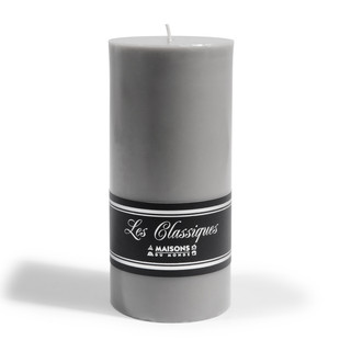 Bougie Cylindrique grise <br /> - Lot de 6