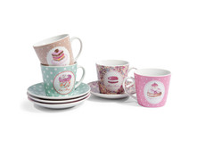 Coffret tasses et soucoupes thé Cupcake