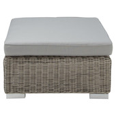 Pouf di divano quadrato da esterno grigio chiaro<br />Cape Town
