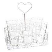 Support 6 verres Coeur