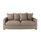 Sofa taupe 3-Sitzer Leonard