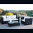 Fauteuil de jardin carré noir Miami