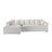 5-seat corner sofa in ivory <br />Long Island