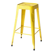 Tabouret de bar indus jaune Jim