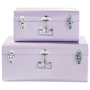 Set of 2 mauve trunks