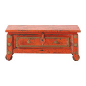 Indische Truhe orange Safran
