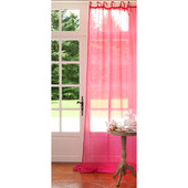 Rideau lin fuchsia <br /> - Lot de 2