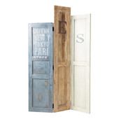 Biombo panel de madera reciclada Doors